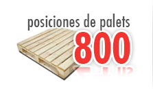 800 posiciones de palets
